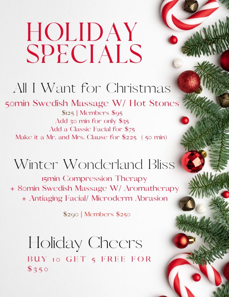 Massage Bliss and Cryo Specials