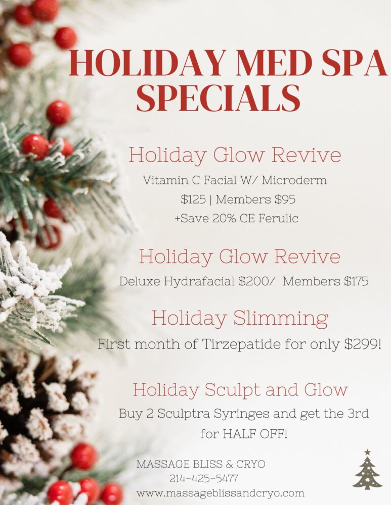 Massage Bliss and Cryo Specials