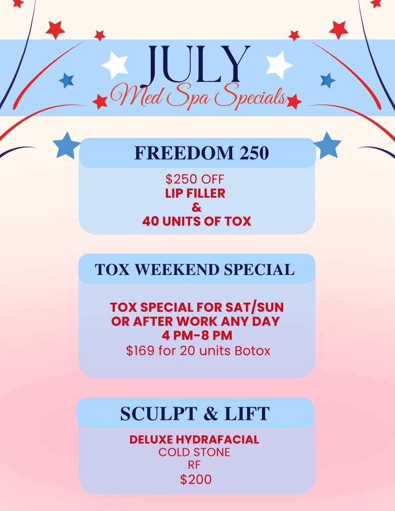 July Med Spa Specials at Massage Bliss & Cryo